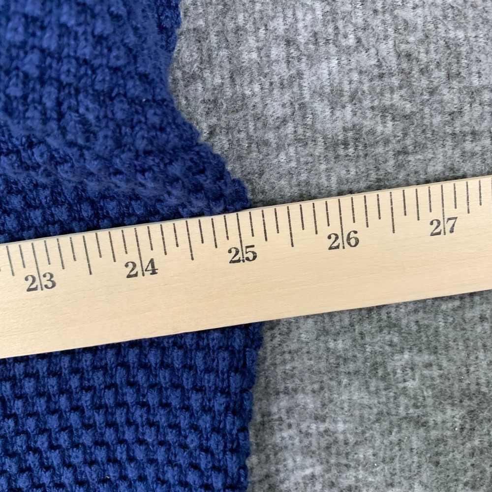 Vineyard Vines Knit Sweater Men Large Blue 1/4 Zip Waffle Saltwater Pullover - Picture 9 of 10